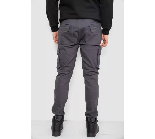 Штани чоловічі з кишенями, колір темно-сірий, 243R8075