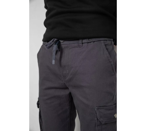 Штани чоловічі з кишенями, колір темно-сірий, 243R8075