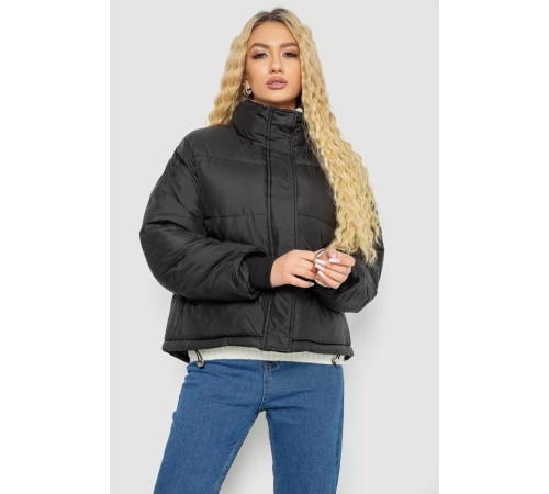 Куртка жіноча демісезонна, колір чорний, 244R1508