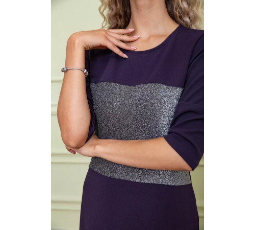 Короткое платье прямого кроя, чернильного цвета, 172R003-1.