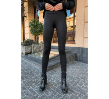 Лосины женские с лампасами, черного цвета, 172R408.