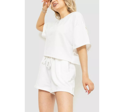 Костюм женский повседневный, цвет белый, 102R327.