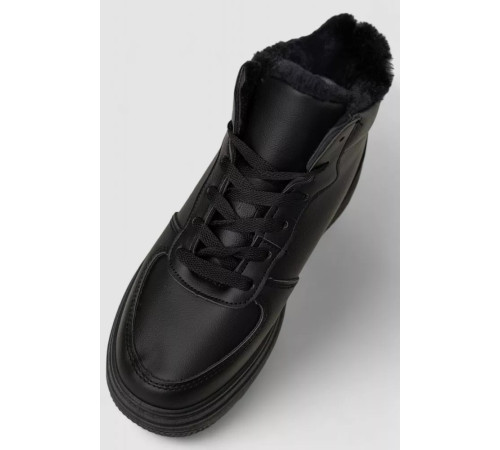Кросівки жіночі зимові на хутрі, колір чорний, 248RAM019