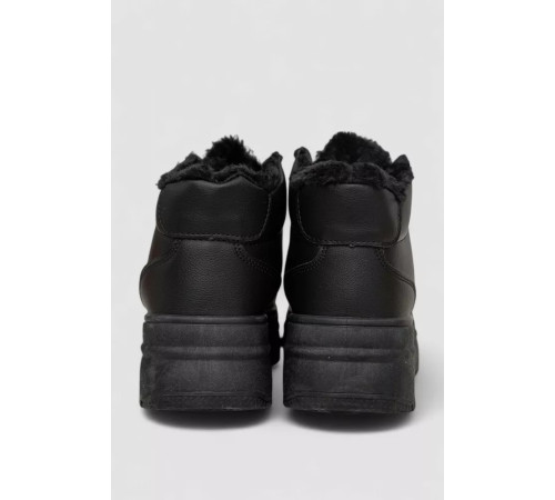 Кросівки жіночі зимові на хутрі, колір чорний, 248RAM019