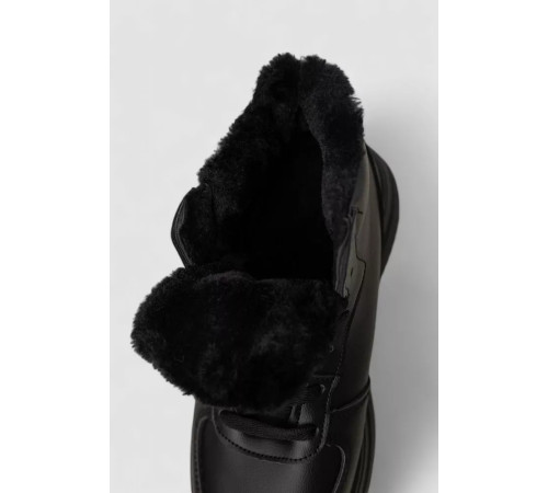 Кросівки жіночі зимові на хутрі, колір чорний, 248RAM019