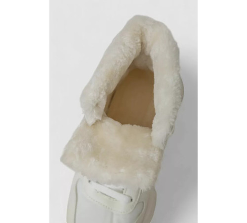 Кросівки жіночі зимові на хутрі, колір білий, 248RDM04