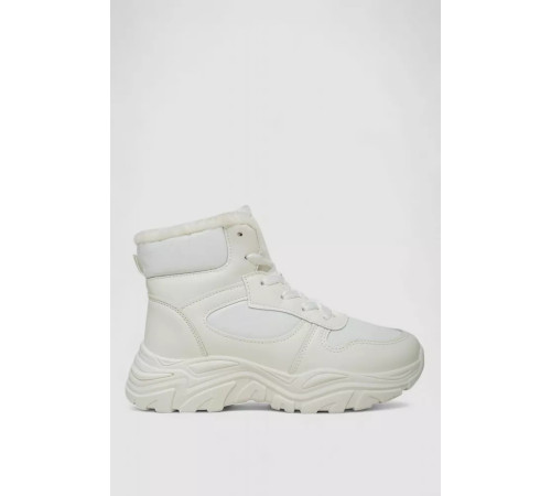 Кросівки жіночі зимові на хутрі, колір білий, 248RDM04