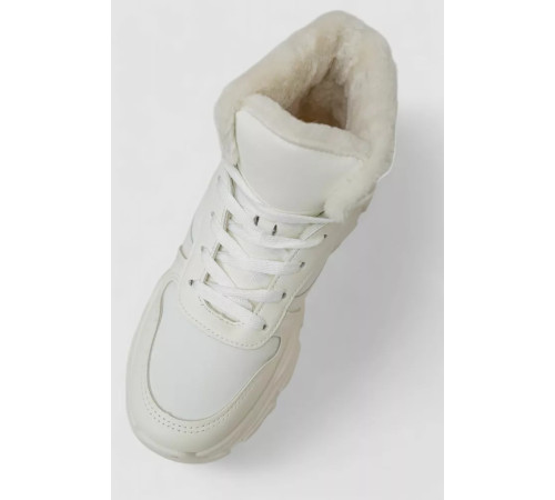 Кросівки жіночі зимові на хутрі, колір білий, 248RDM04