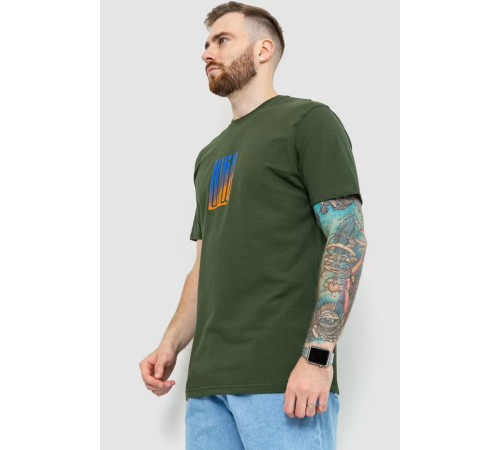 Футболка мужская батал, цвет хаки, 208R018