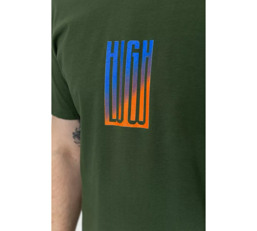 Футболка мужская батал, цвет хаки, 208R018