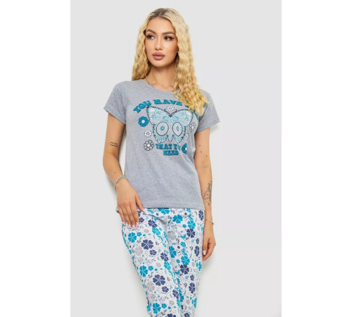 Піжама жіноча, колір сірий, 243R2528
