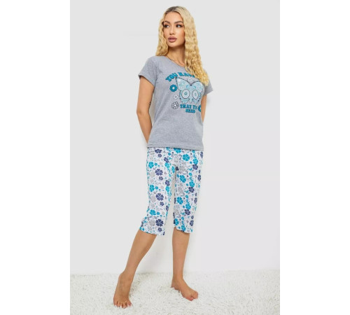 Піжама жіноча, колір сірий, 243R2528