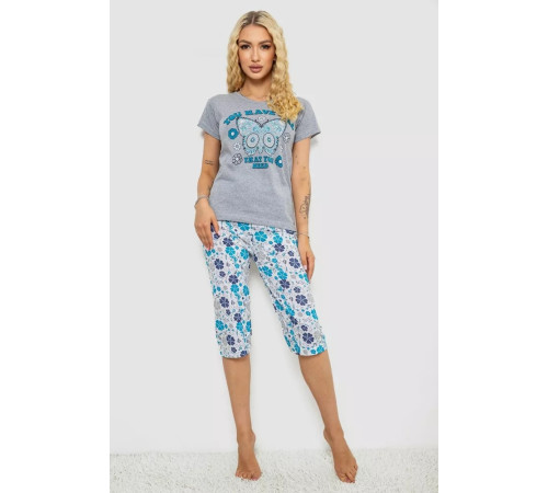 Піжама жіноча, колір сірий, 243R2528