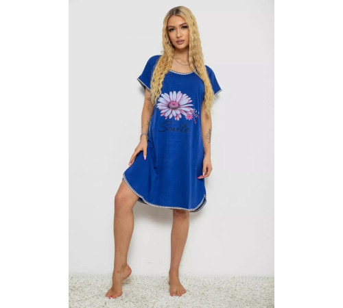 Сукня домашня, колір синій, 238RD43