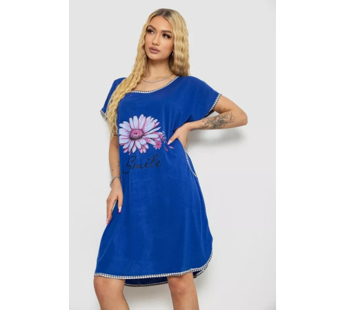 Сукня домашня, колір синій, 238RD43