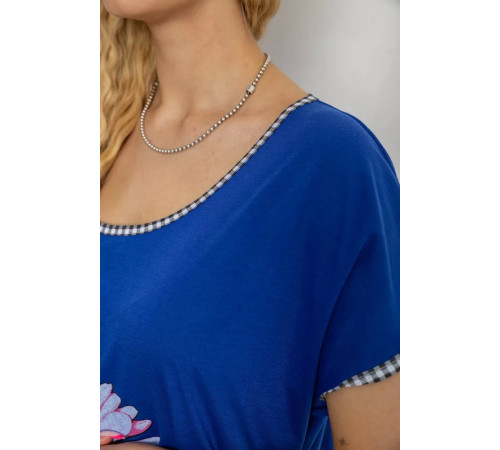 Сукня домашня, колір синій, 238RD43