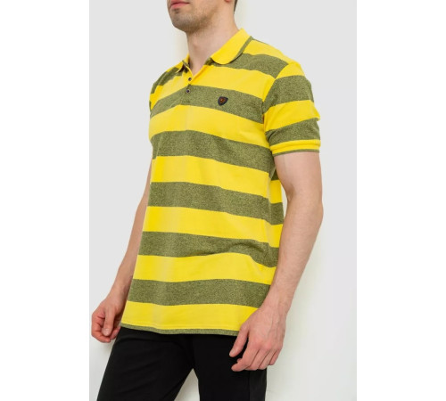 Поло чоловіче в смужку, колір жовтий, 214R6187