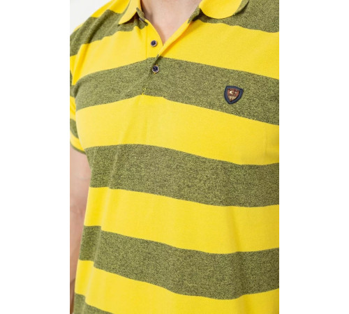 Поло чоловіче в смужку, колір жовтий, 214R6187