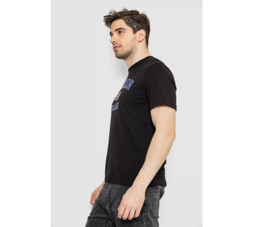Футболка чоловіча з принтом, колір чорний, 241R1909