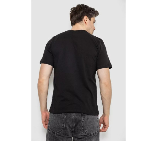 Футболка чоловіча з принтом, колір чорний, 241R1909
