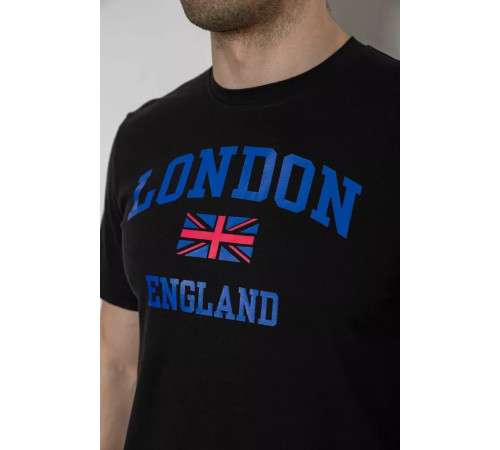 Футболка чоловіча з принтом, колір чорний, 241R1909