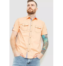 Сорочка чоловіча однотонна, колір персиковий, 186R7114