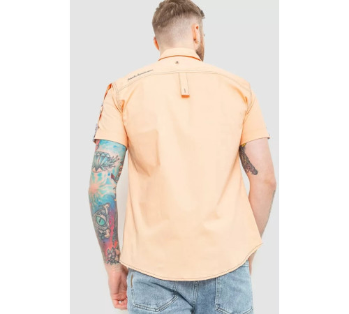 Сорочка чоловіча однотонна, колір персиковий, 186R7114