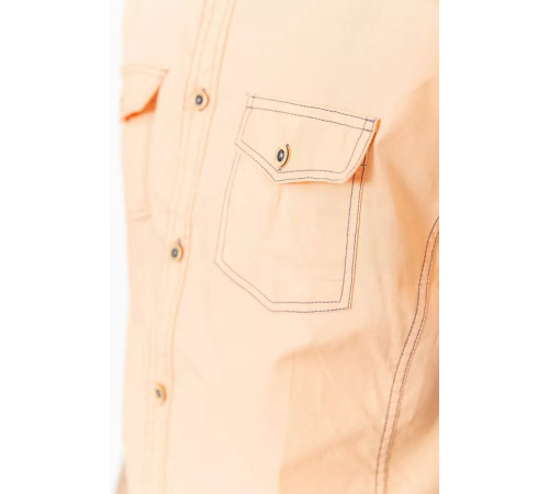 Сорочка чоловіча однотонна, колір персиковий, 186R7114