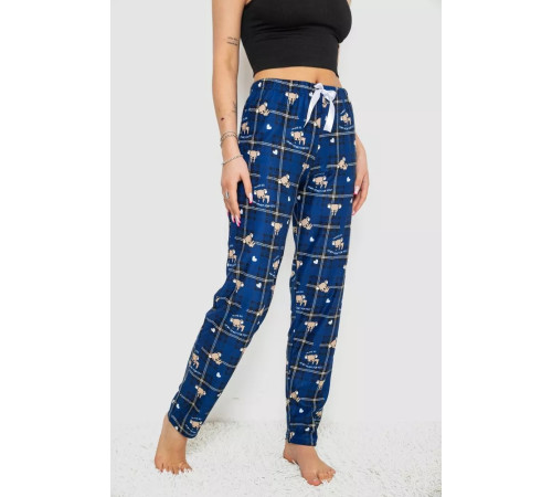 Штани жіночі домашні, колір синій, 238R1101-2