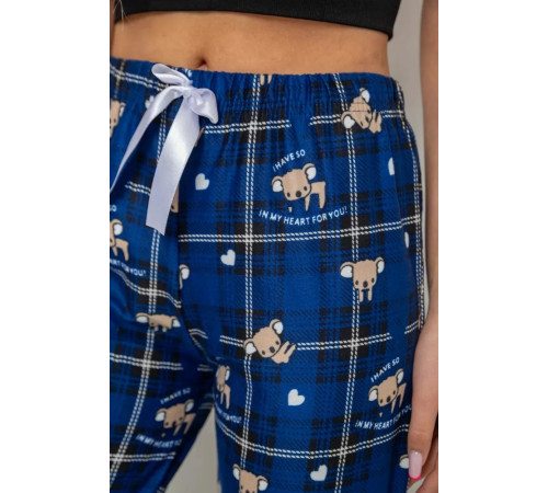 Штани жіночі домашні, колір синій, 238R1101-2