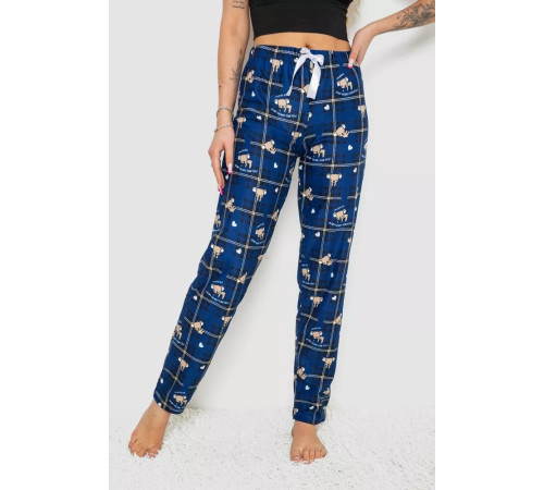 Штани жіночі домашні, колір синій, 238R1101-2