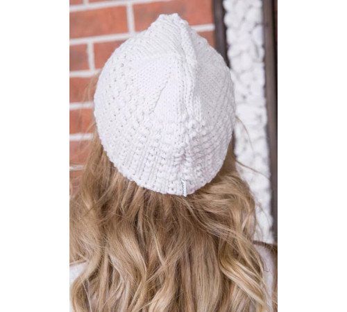 Однотонна жіноча шапка, світло-сірого кольору, 167R7801