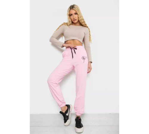 Спортивні штани жіночі, колір рожевий, 238R121
