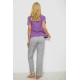 Пижама женская с принтом, цвет сиреневый, 243R9227.