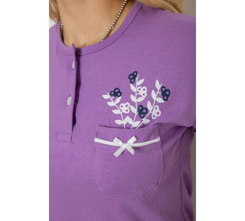 Пижама женская с принтом, цвет сиреневый, 243R9227.