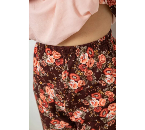 Женская пижама с принтом, цвет персиковый, 243R1602-005.