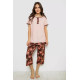 Женская пижама с принтом, цвет персиковый, 243R1602-005.