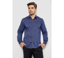 Рубашка мужская с принтом, цвет синий, 214R7171