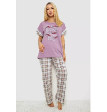 Піжама жіноча з принтом, колір бузковий, 243R8496