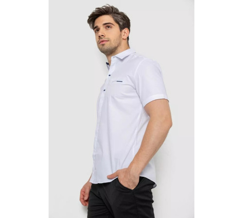 Сорочка чоловіча однотонна, колір білий, 214R7118