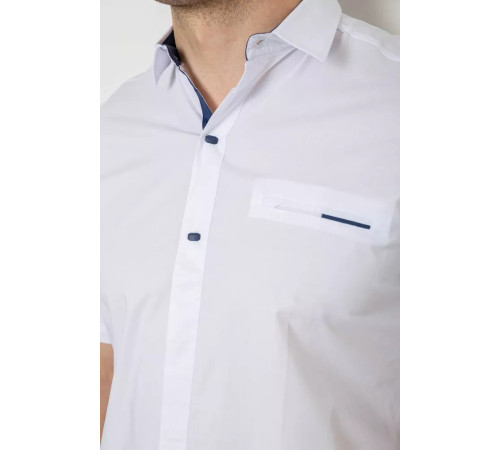 Сорочка чоловіча однотонна, колір білий, 214R7118