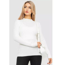 Водолазка жіноча в рубчик, колір білий, 204R9029