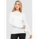 Водолазка жіноча в рубчик, колір білий, 204R9029