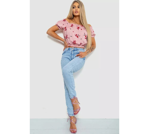 Топ женский нарядный, цвет пудровый, 244R282