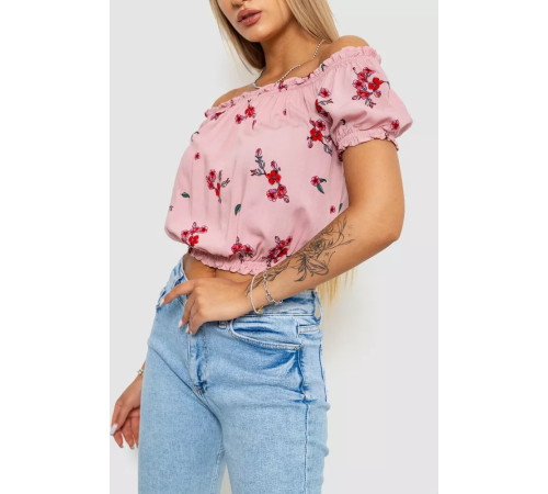 Топ женский нарядный, цвет пудровый, 244R282