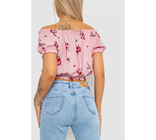 Топ женский нарядный, цвет пудровый, 244R282