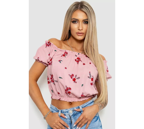 Топ женский нарядный, цвет пудровый, 244R282