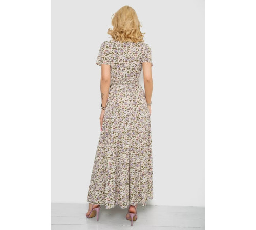 Сарафан з квітковим принтом, колір молочно-бежевий, 241R179