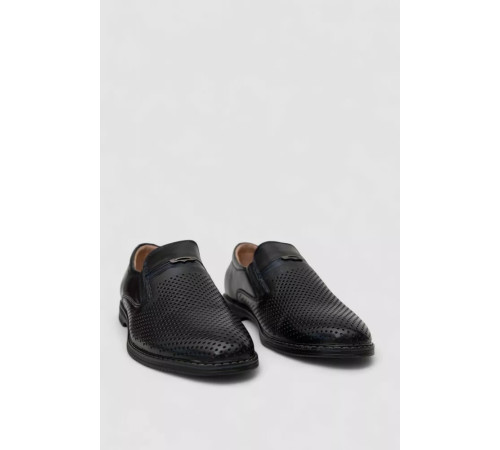 Туфлі чоловічі з перфорацією, колір темно-синій, 243RB1992