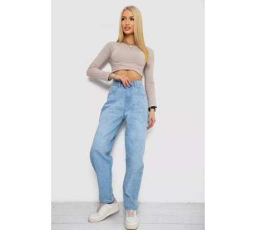 Джинси жіночі MOM, колір блакитний, 255RM580